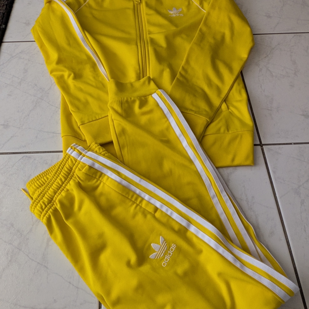 Adidas Kids Yellow Sweatpants & Jacket Set